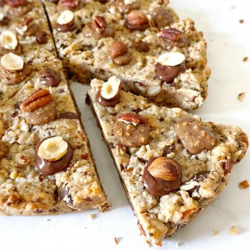 Cookie façon pizza au chocolat et fruits secs 