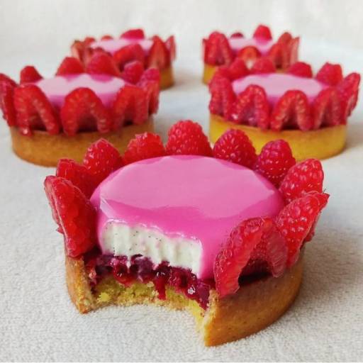 Tartelettes framboise vanille amande